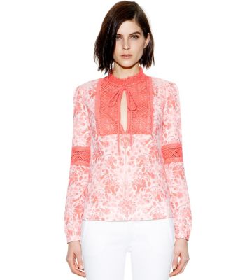 Pink Shell Nerina  Tory Burch Gracelynn Top  