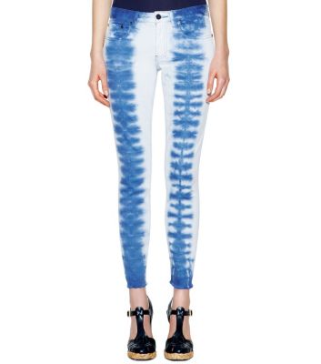 Tory Burch Ana Fray Hem Ankle Jean  