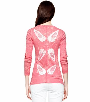 Shell Batik Knit Combo A Tory Burch Allie Top 