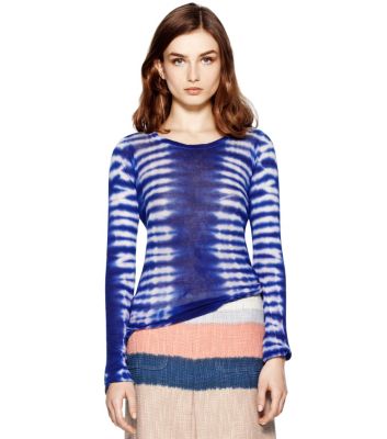 Tiger Tie Dye Knit Combo A Tory Burch Allie Top  