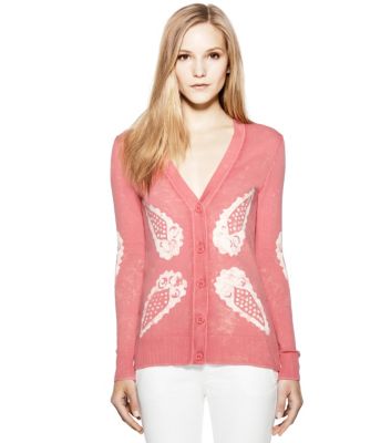 Shell Batik Combo  Tory Burch Pat Cardigan  
