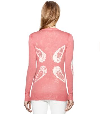 Shell Batik Combo  Tory Burch Pat Cardigan 