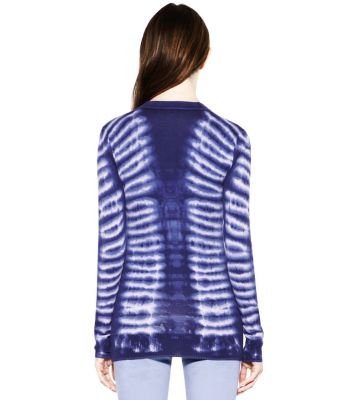 Tiger Tie Dye Combo  Tory Burch Pat Cardigan 