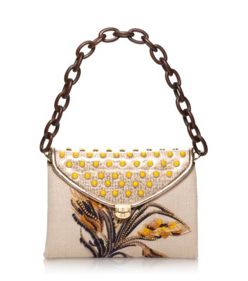 Tory Burch Maddie Wheat Embroidered Shoulder Bag  