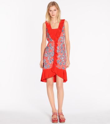 JANETTA SILK SEERSUCKER DRESS