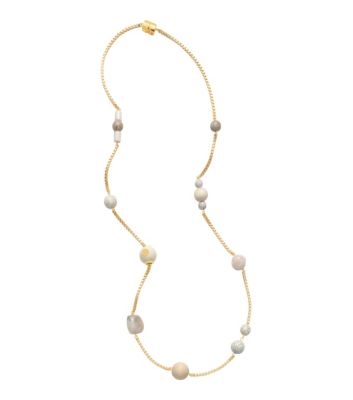 CHAIN AND STONE BEAD ROSARY