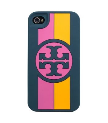 Rosyln Logo Stripe Silicone Phone Case For iPhone 4