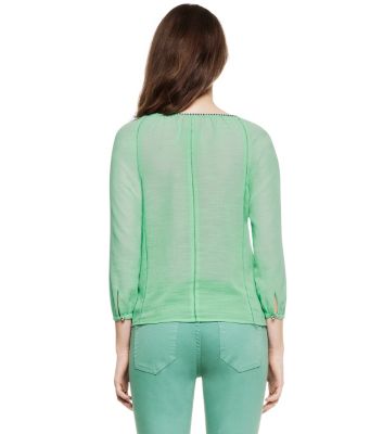 Aqua Sea Tory Burch Lucille Top 