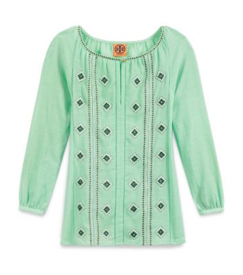 Aqua Sea Tory Burch Lucille Top  