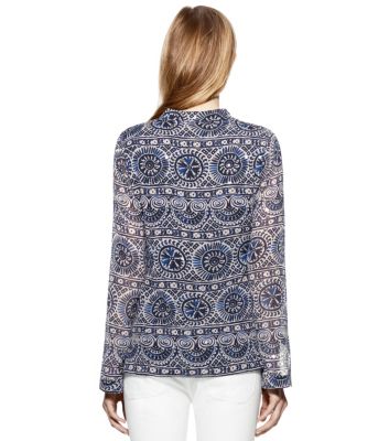 Tory Navy Caracol  Tory Burch Stephanie Tunic 