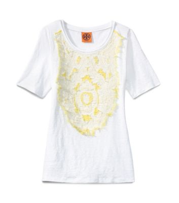 White Tory Burch Maribel Tee  