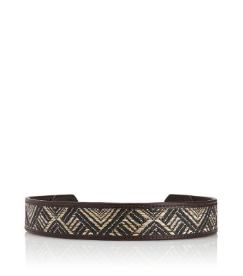Tory Burch Woven Straw Belt 