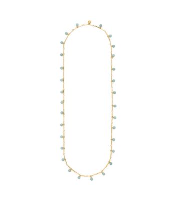 Tory Burch Stone Paillette Rosary Necklace 