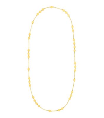 Tory Burch Screw Rivet Rosary Necklace 