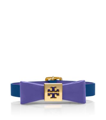 Blue Nile/purple Sahara Tory Burch Bow Bracelet 