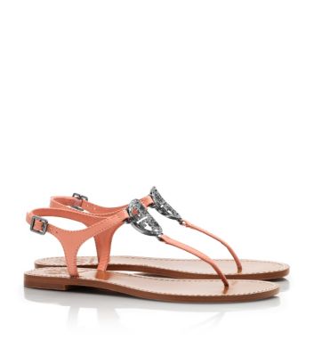 Coral Tory Burch Violet Thong Sandal  