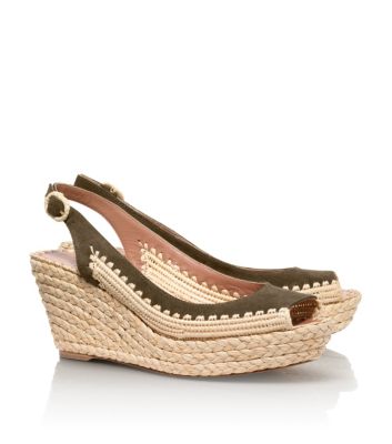 Olive Tory Burch Camden Wedge Espadrille  