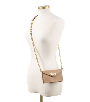 Clay Beige/bleach Tory Burch Bow Envelope Crossbody 