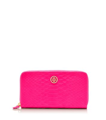 Tory Burch Neon Snake Zip Continental  