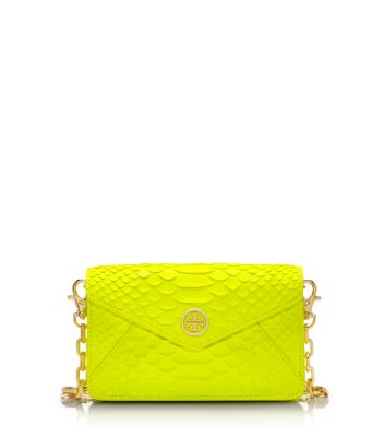 Flash Yellow Tory Burch Neon Snake Crossbody  