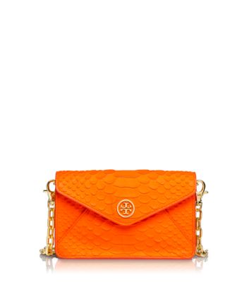 Sunrise Orange Tory Burch Neon Snake Crossbody  