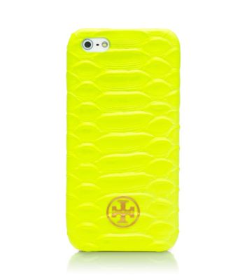 Flash Yellow Tory Burch Neon Snake Hardshell Case For Iphone 5  