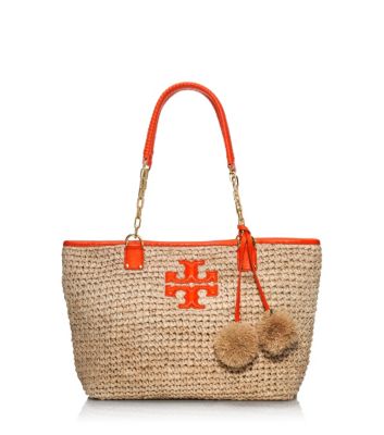 Tory Burch Thea Straw Small Tote  
