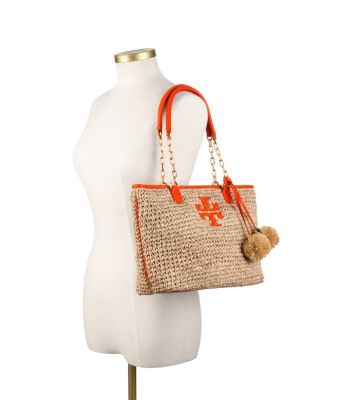 Tory Burch Thea Straw Small Tote 