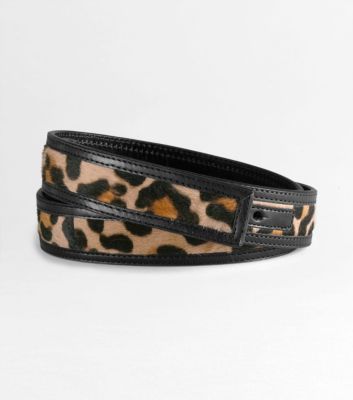 LEOPARD PRINT HAIRCALF BELT