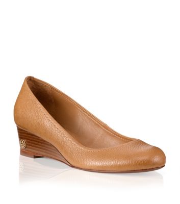Pebbled Leather Annelise Mid Wedge