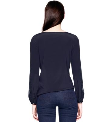 Med Navy Tory Burch Lillian Top 