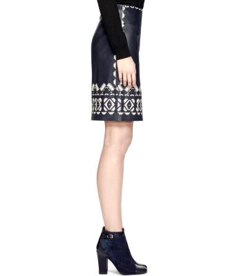 Tory Burch Leather Brianna Skirt 