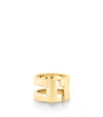Shiny Gold Tory Burch Tripp Metal Ring 