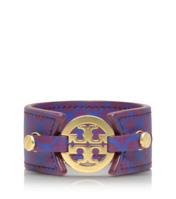 Imperial Purple Multi Tory Burch Skinny Double Snap Bracelet 