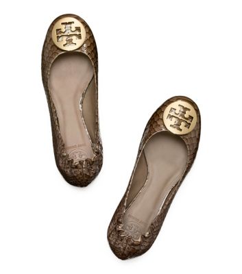 Tory Burch Snake Printed Reva Ballet Flat 