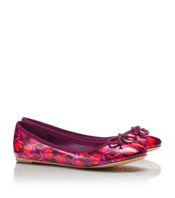 Tory Burch Printed Patent Leather Chelsea Ballet Flat  