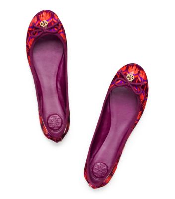 Tory Burch Printed Patent Leather Chelsea Ballet Flat 