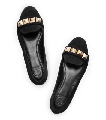 Tory Burch Suede Asher Smoking Slipper 