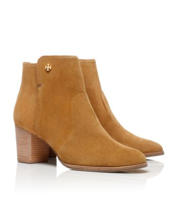 Caramel Tory Burch Suede Sabe Bootie  