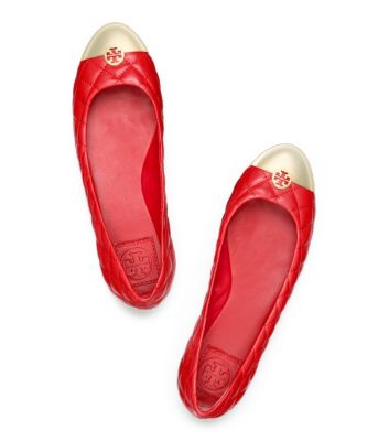 Tory Red/gold Tory Burch Kaitlin Ballet Flat 