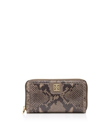 Tory Burch Catalina Snake Zip Continental Wallet  