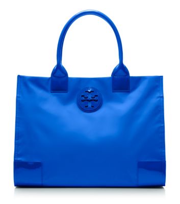 Peacock Blue Tory Burch Nylon Ella Tote 