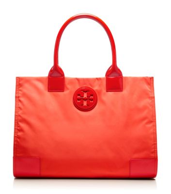 Electric Orange Tory Burch Nylon Ella Tote 