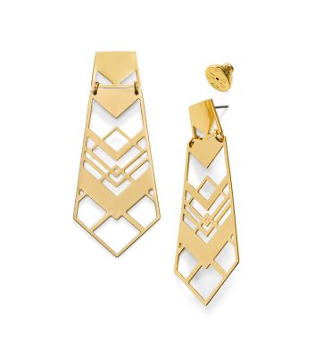 CHEVRON DROP EARRING