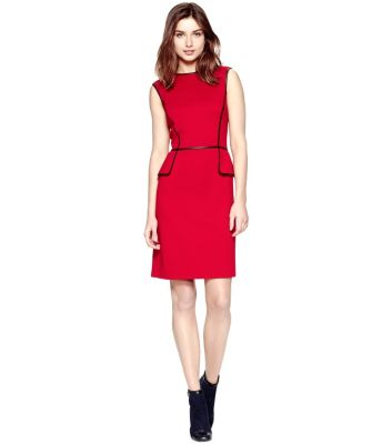 Cherry Wine/ Coconut Tory Burch Violet Dress  