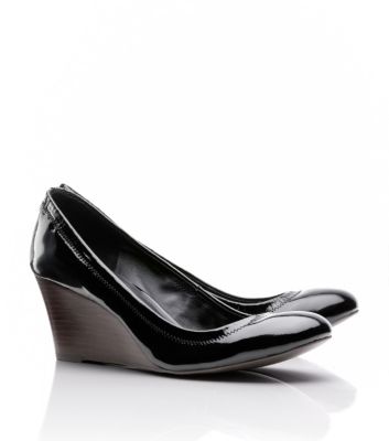 Tory Burch Patent Leather Eddie Wedge  