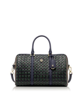 tory burch robinson woven satchel