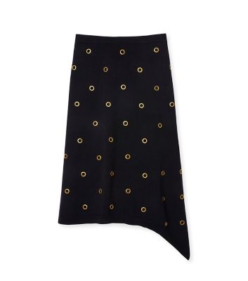 Tory Burch Merino Grommet Long Skirt Women's New Arrivals
