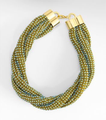 TWISTED EMBROIDERED CHOKER