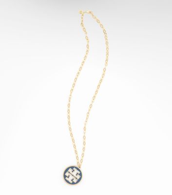 LOGO PENDANT NECKLAC | TORY NAVY | 413